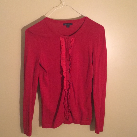 Tommy Hilfiger Sweaters - Tommy Hilfiger red button down sweater